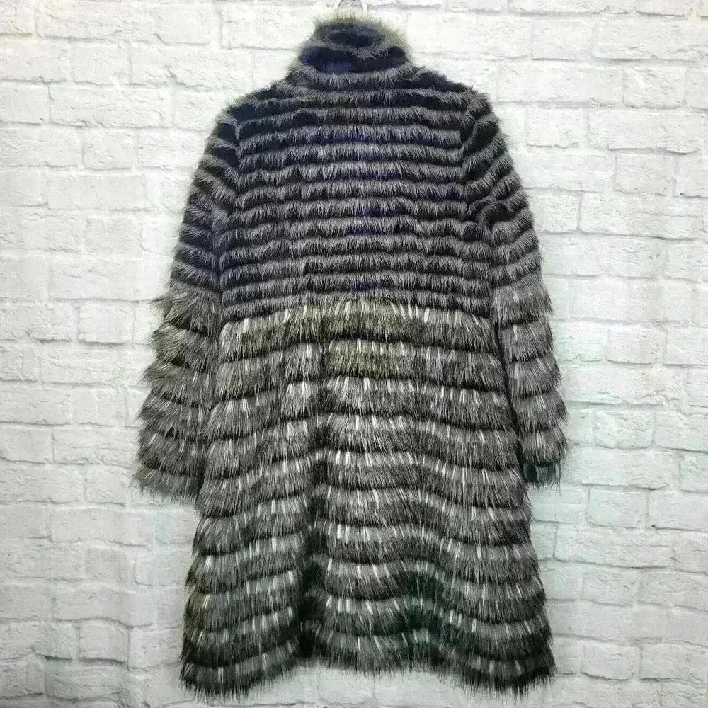 DONNA SALYERS FABULOUS FURS FAUX MINK FUR COAT Sz Small - Picture 5 of 11